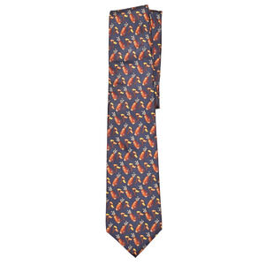 FIRENZE Made in Italy Silk Tie Golf Bag Golf Flag Print 4" Wide
